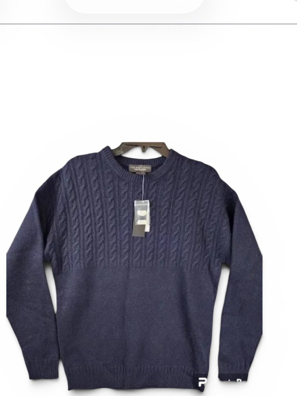 The Men's Store Bloomingdale's 100% Merino Wool Sweater Men's Small Navy